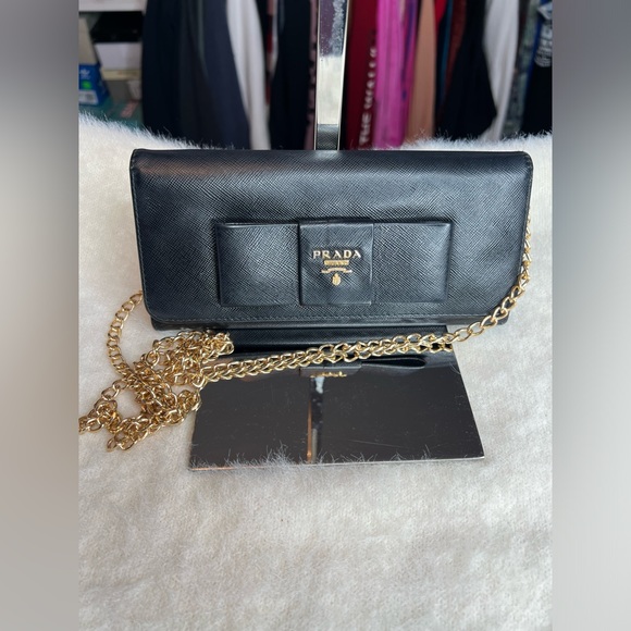 Authentic Black Prada Wallet Bag - Picture 1 of 9